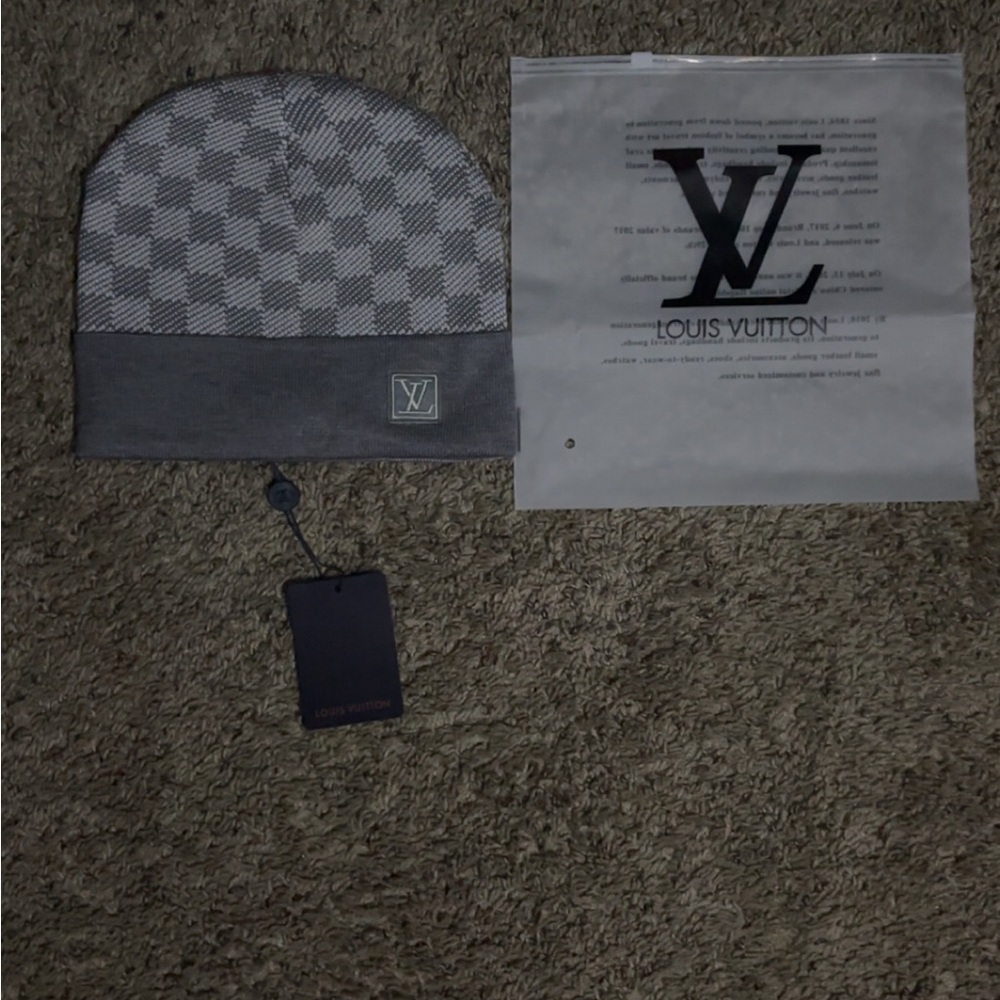 Louis Vuitton Monogram Gray Beanie